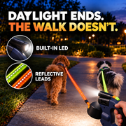 DUOROVE built-in LED and reflective leads for evening walks