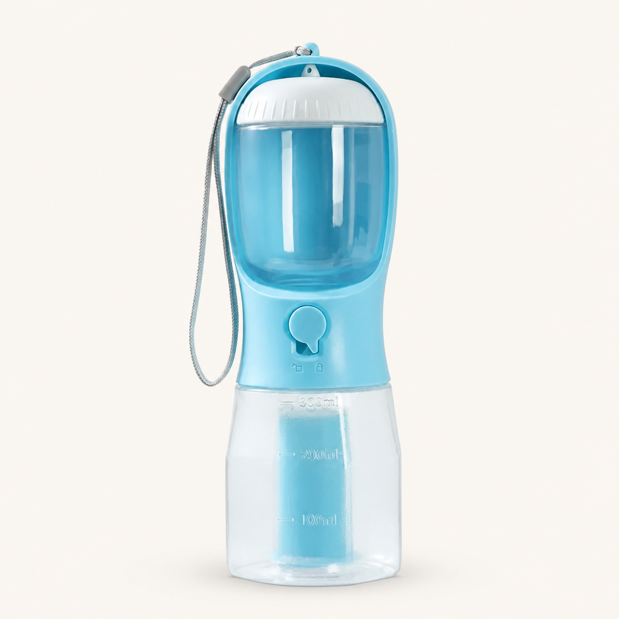 ORELIS 300ml Blue bottle with one starter waste-bag roll included