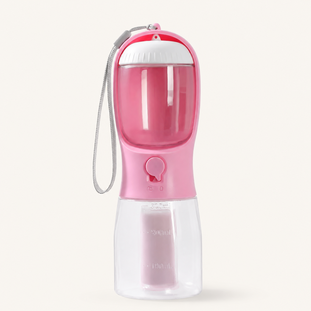 ORELIS 300ml Pink bottle with one starter waste-bag roll included