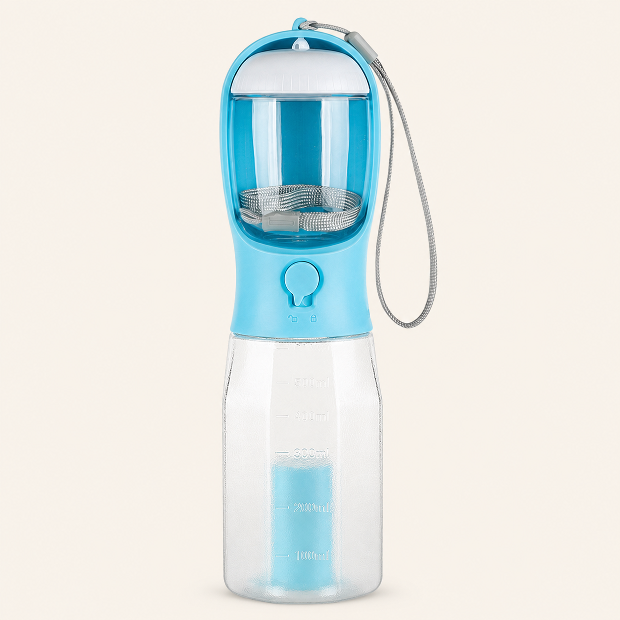 ORELIS 600ml Blue bottle with one starter waste-bag roll included