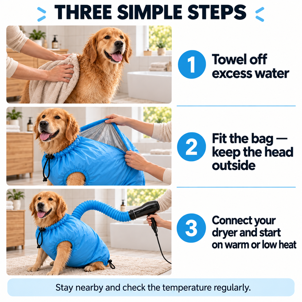 ORELIS Pet Drying Bag